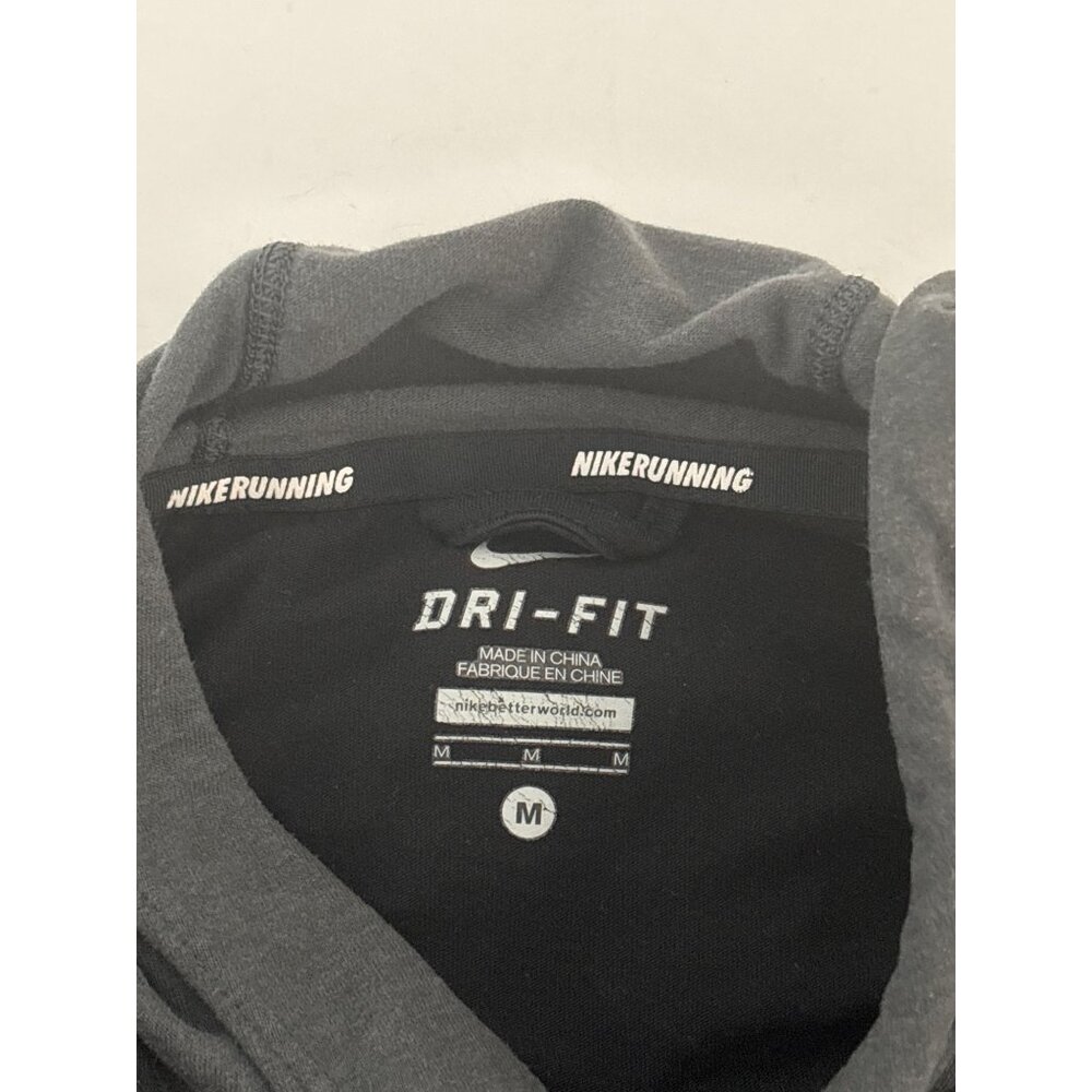 Nike Dri-Fit Running Hoodie Sz M Black Gray Athleisure Zipper Pocket (2013-2016) - Picture 4 of 11